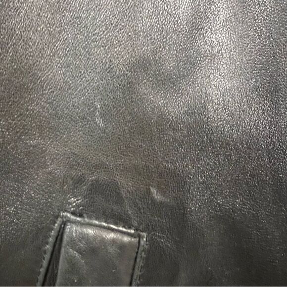 Ralph Lauren vintage black leather bomber jacket XL - Picture 10 of 11